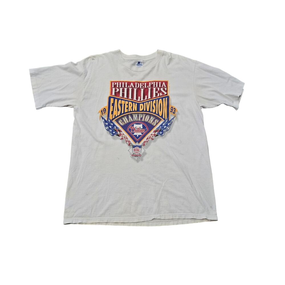Vintage Philadelphia Phillies 93 Eastern Division Champions Short Sleeve Shirt